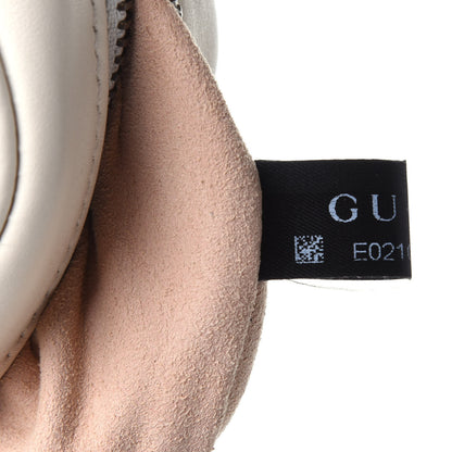 Gucci Calfskin Matelasse Mini GG Marmont Chain Shoulder Bag White 6 of 9