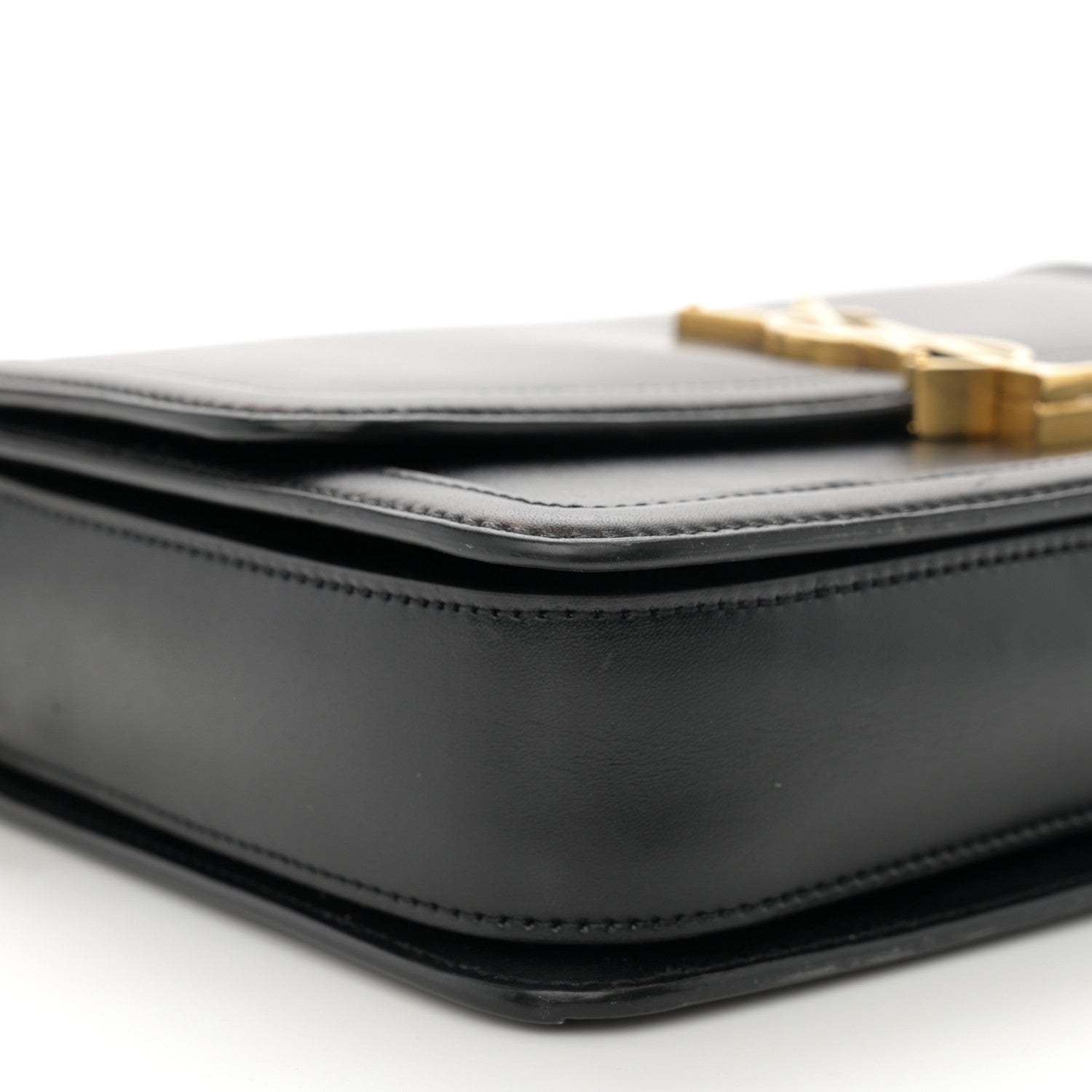 Saint Laurent Box Calfskin Monogram Medium Solferino Satchel Black 9 of 13
