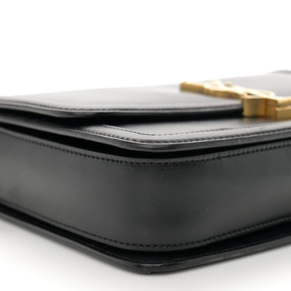 Saint Laurent Box Calfskin Monogram Medium Solferino Satchel Black 9 of 13