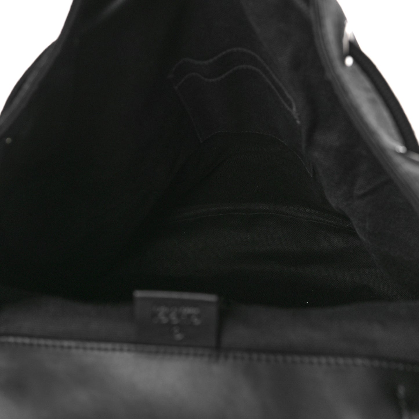 Soft GG Supreme Monogram Appia Calfskin Web Double Buckle Backpack Black