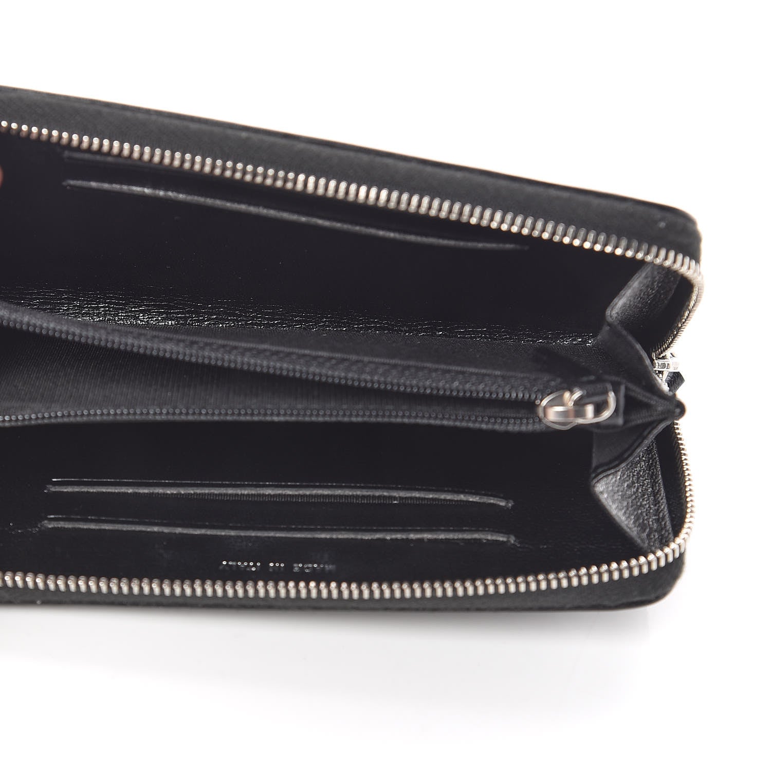 Chanel Calfskin Quilted Small Diamond CC Zip Around Wallet Black 5 of 8