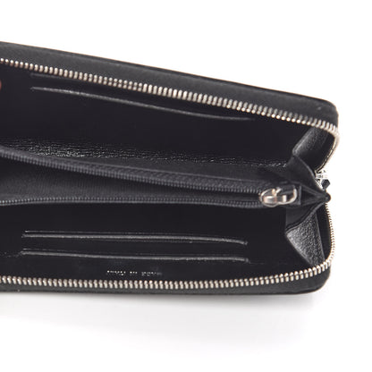 Chanel Calfskin Quilted Small Diamond CC Zip Around Wallet Black 5 of 8