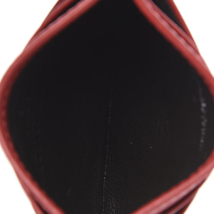 Gucci Calfskin Matelasse GG Marmont Card Holder Hibiscus Red 5 of 8