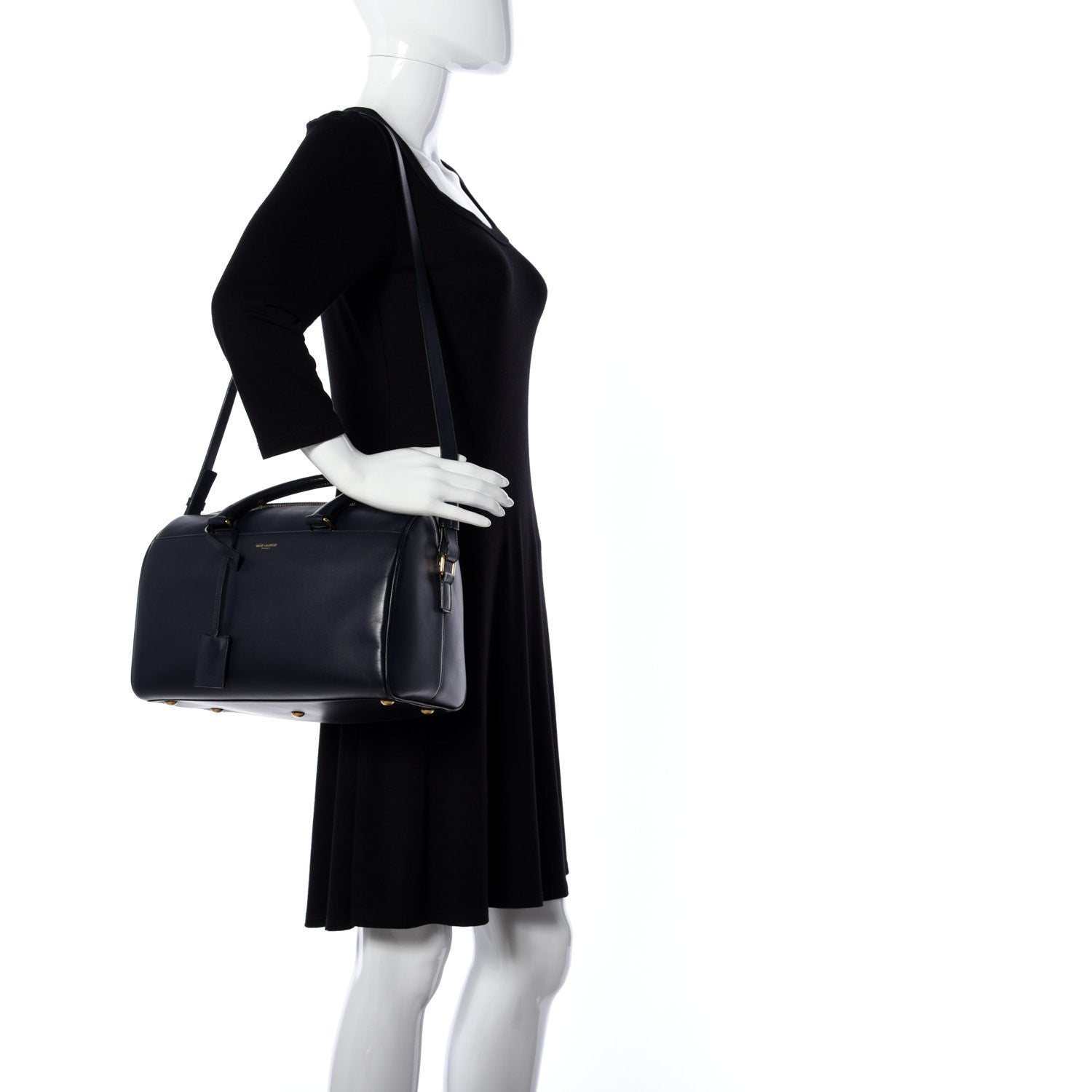 Saint Laurent Calfskin Classic Duffle 6 Marine 2 of 10