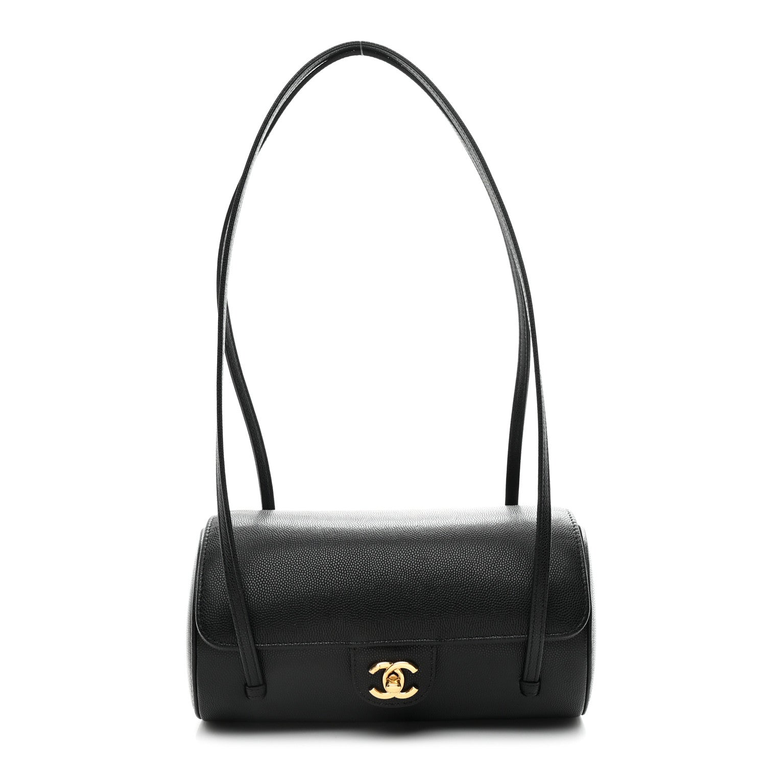 Chanel Shiny Caviar Preppy Coco Small Bowling Bag Black 1 of 11