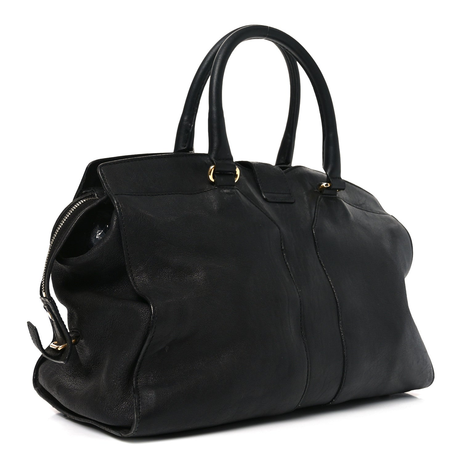 Saint Laurent Sheepskin Medium Cabas Chyc Black 3 of 10