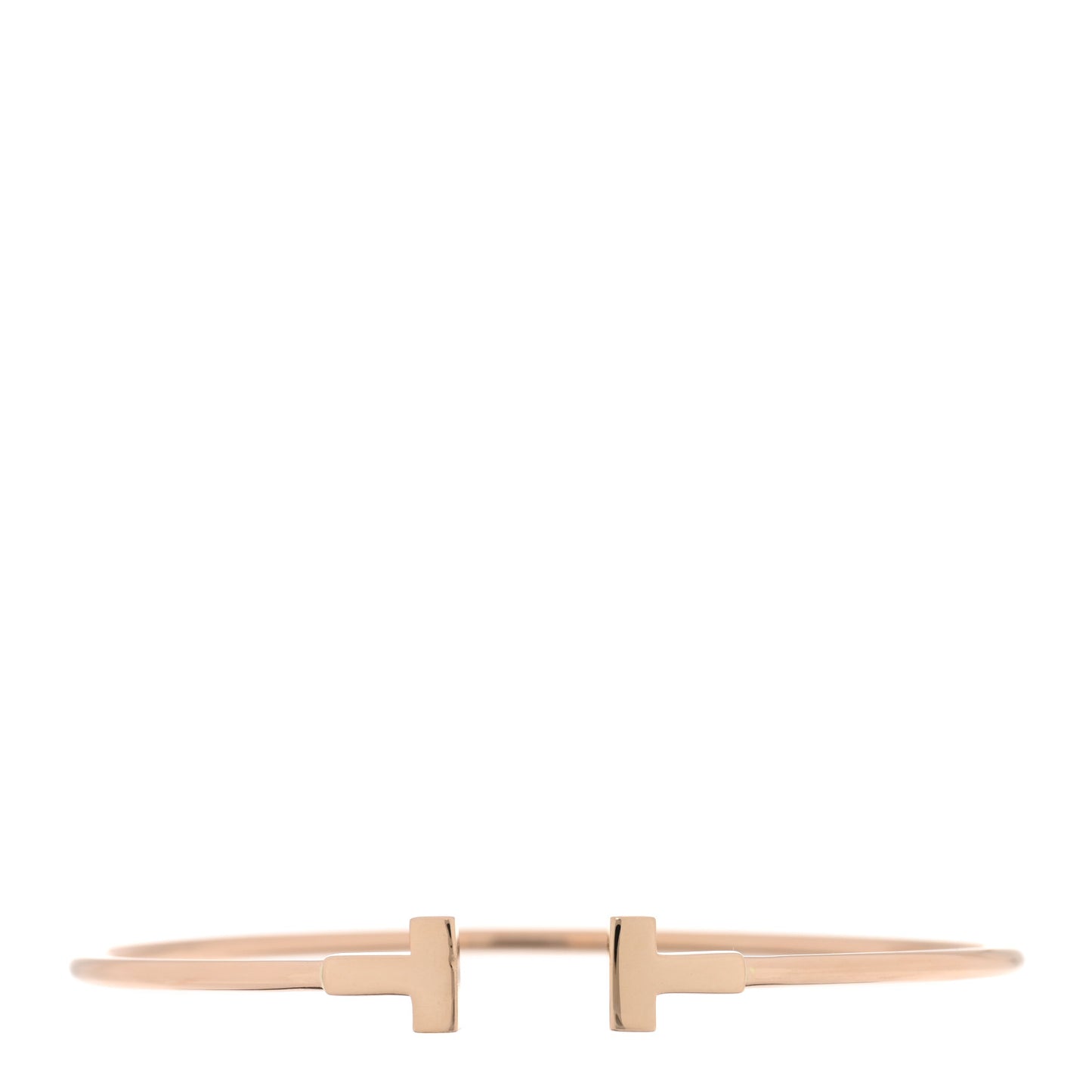 18K Rose Gold Narrow T Wire Bracelet