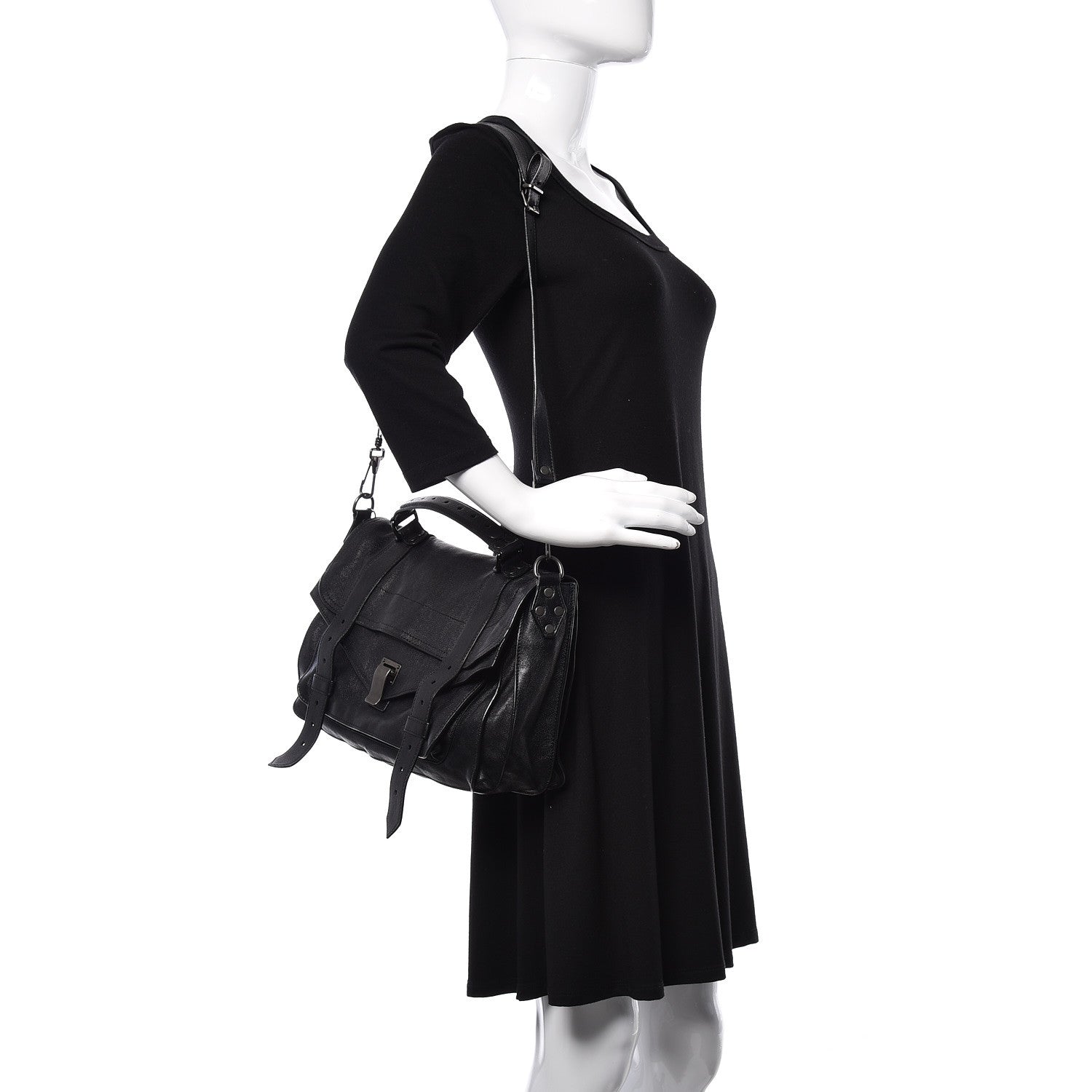 Proenza Schouler Lambskin Medium PS1 Satchel Black 2 of 16