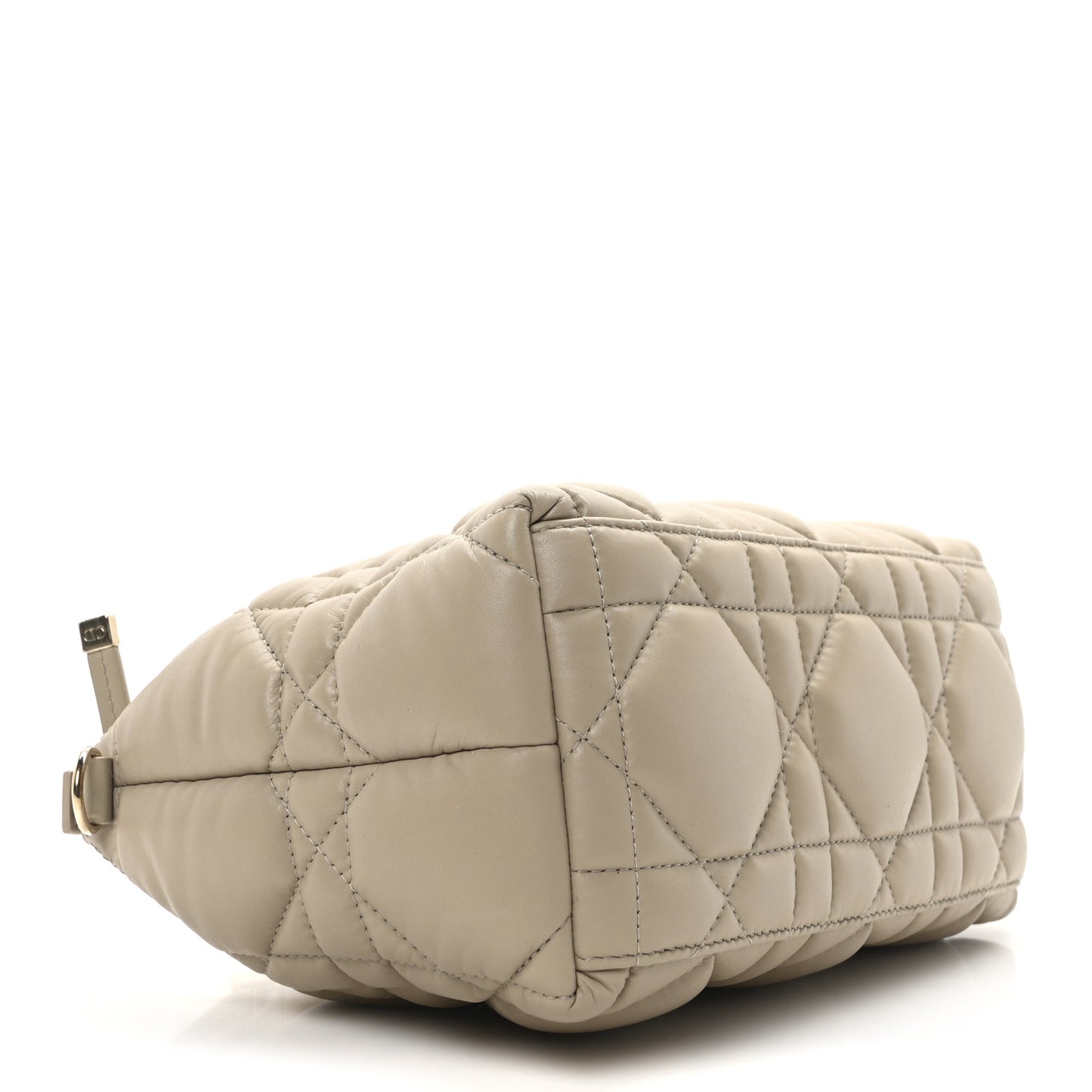 Calfskin Macrocannage Medium Diortravel Nomad Pouch Sand