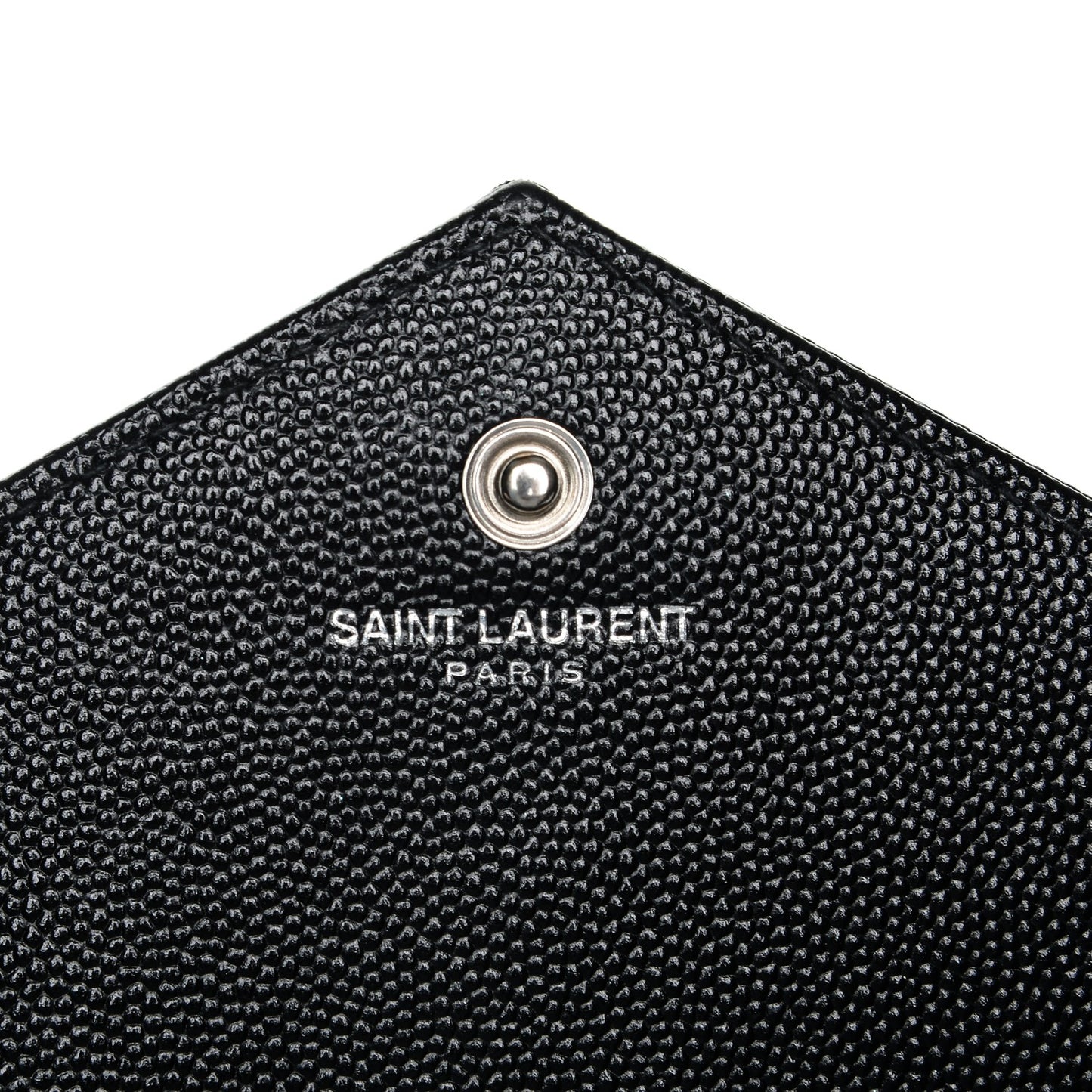 Grain De Poudre Matelasse Chevron Monogram Chain Wallet Black