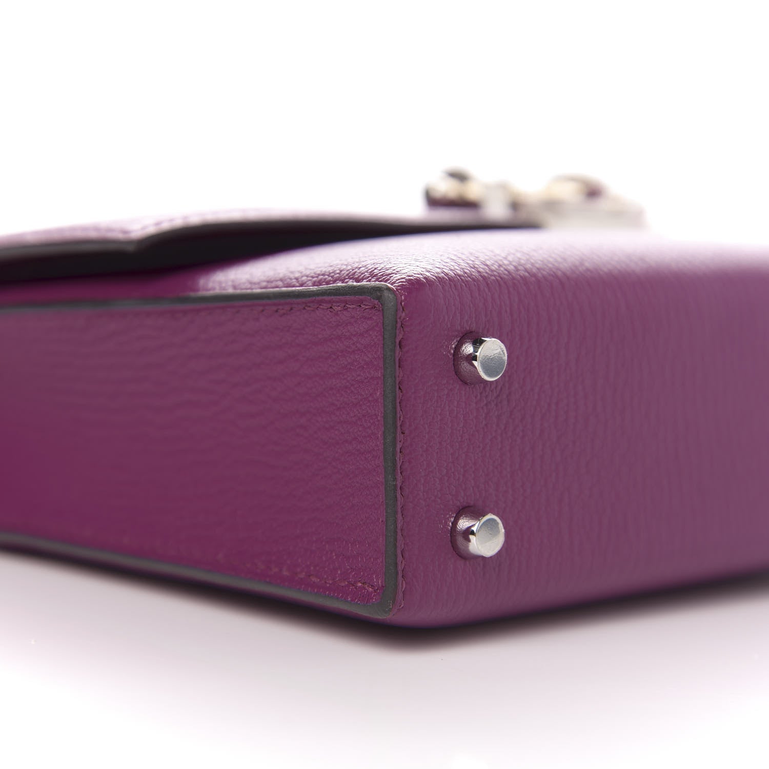 Hermes Chevre Chamkila Mini Verrou Chaine Bag Anemone 10 of 12