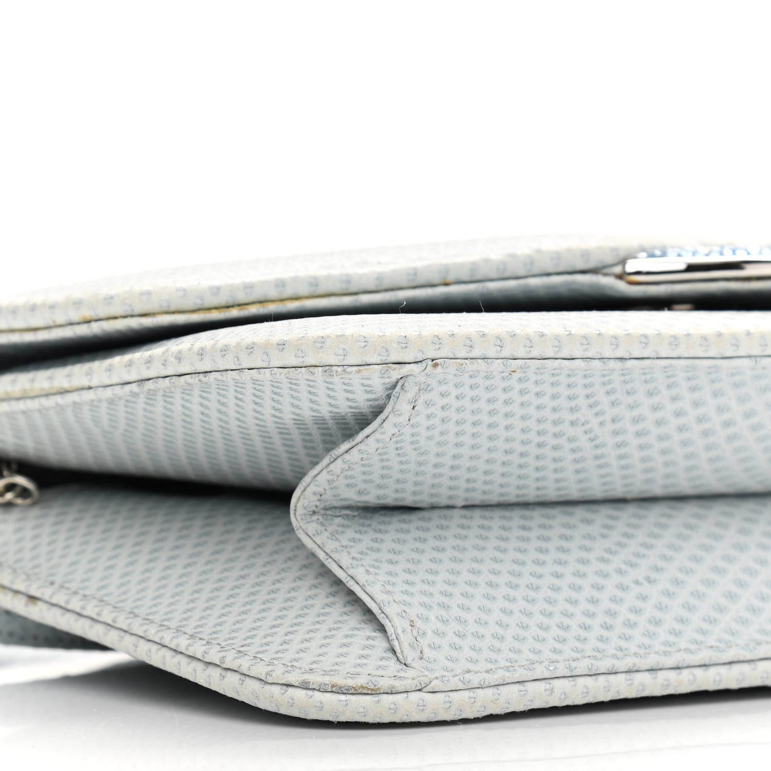 Judith Leiber Crystal Lizard Embossed Evening Bag Light Blue 8 of 9