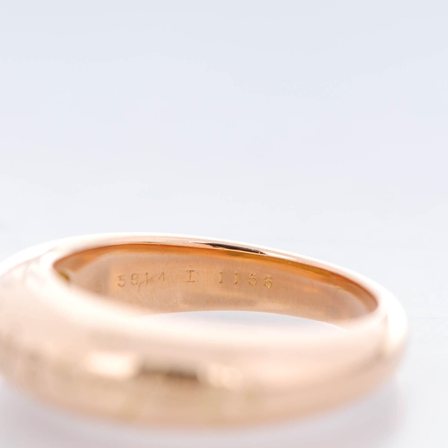 Van Cleef & Arpels 18K Rose Gold Dome Signature Ring 47 4 6 of 6