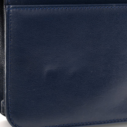 Chanel Caviar Quilted Boy Wallet On Chain WOC Navy 12 of 13