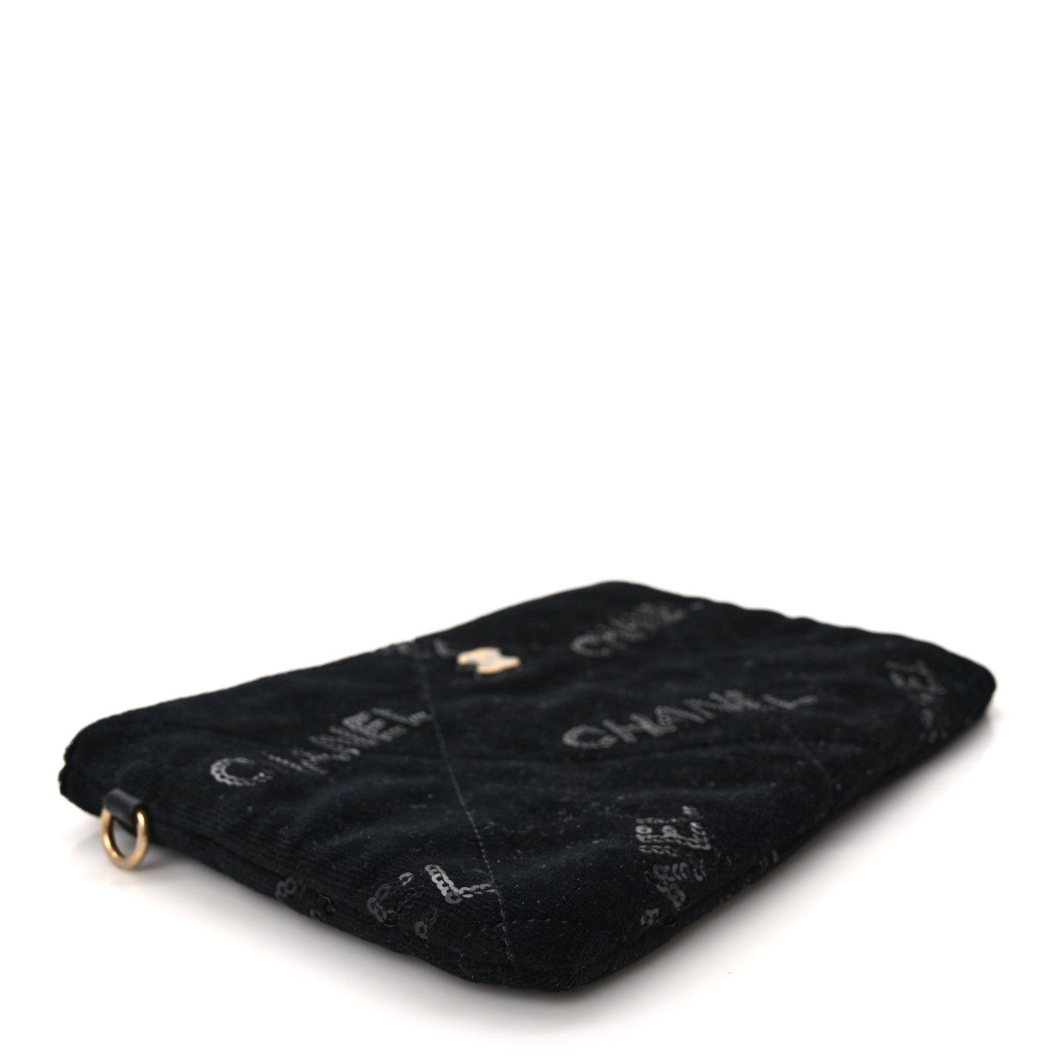 Chanel Velvet Sequin Quilted Chanel 22 Removable Pouch Black 4 of 6