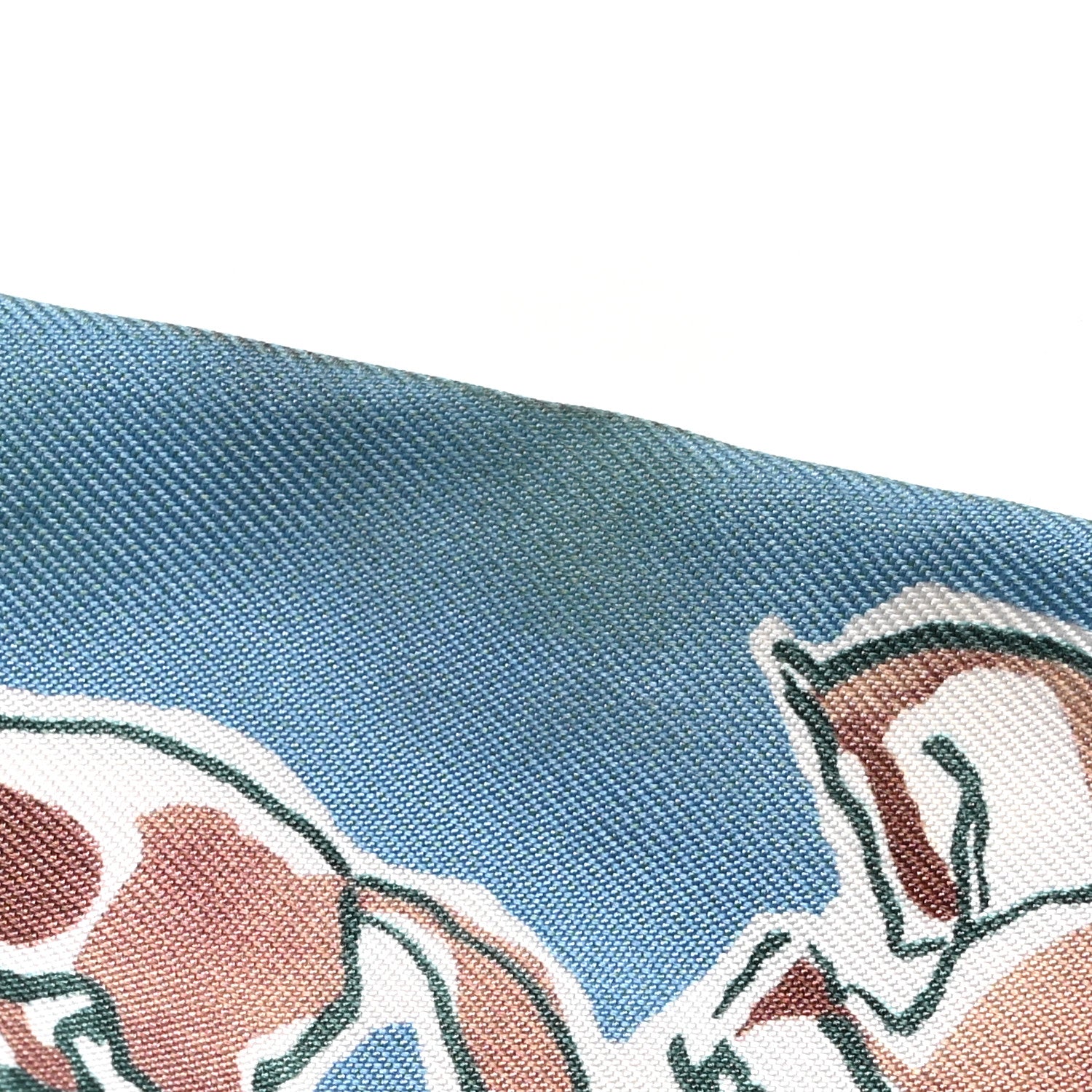 Hermes Silk Chevaux En Liberte Twilly Bleu Glacier Beige 6 of 6