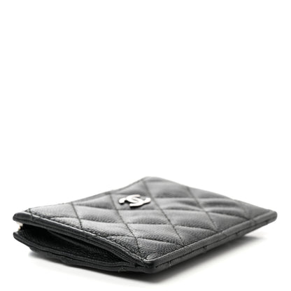 Chanel Caviar Quilted CC Zip Card Holder Black 4 of 9