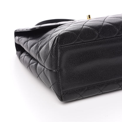 Chanel Caviar Quilted Jumbo Kelly Flap Black 9 of 11