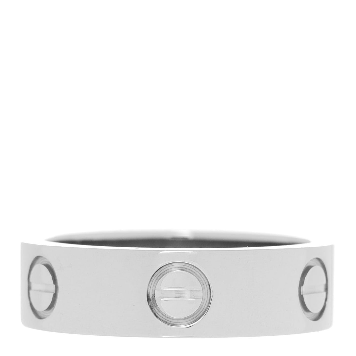 18K White Gold 5.5mm LOVE Ring 53 6.5
