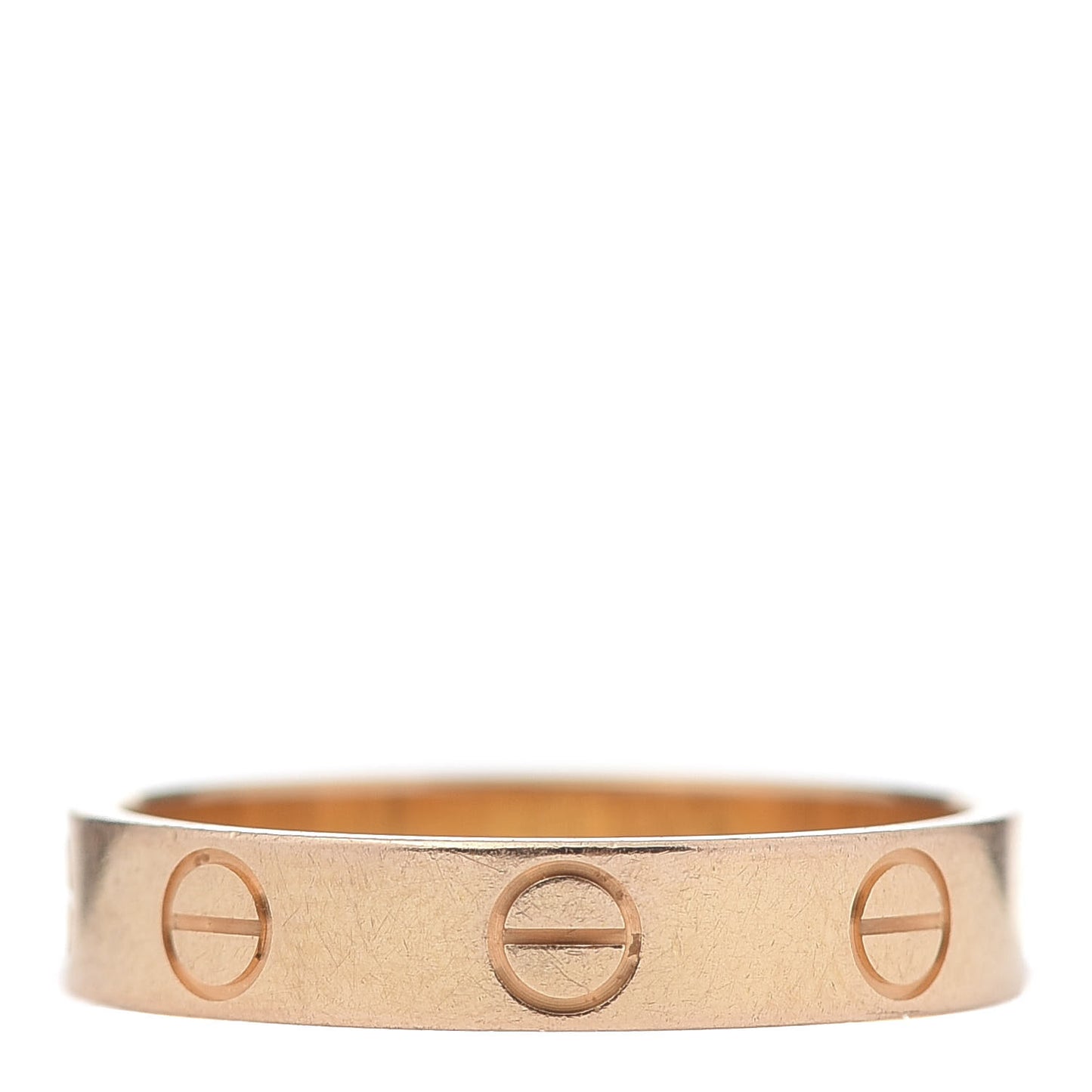 18K Pink Gold 3.5mm LOVE Wedding Band Ring 51 5.75