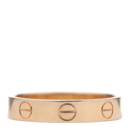 Cartier 18K Pink Gold 3.5mm LOVE Wedding Band Ring 51 5.75 1 of 5