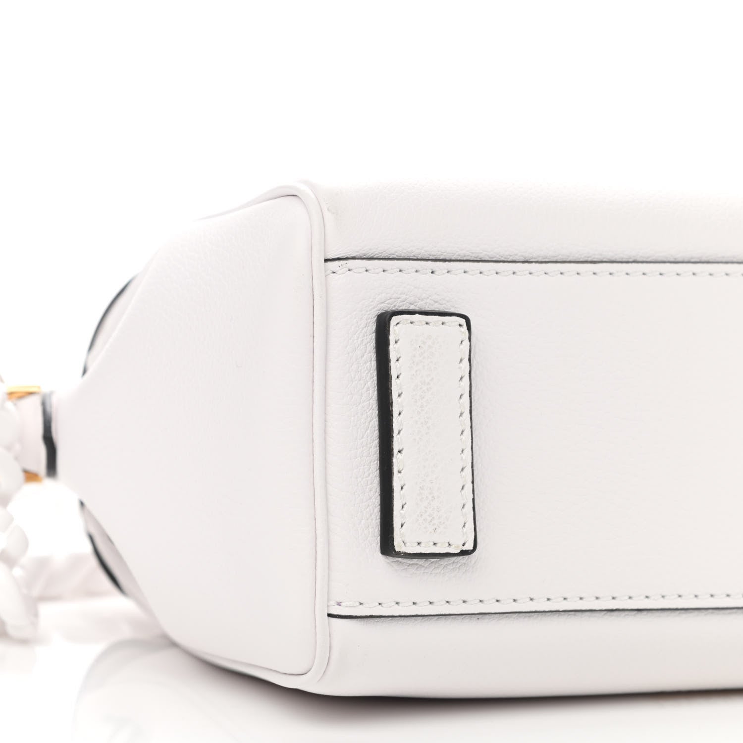 Versace Grained Calfskin Small La Medusa Top Handle Bag White 8 of 12