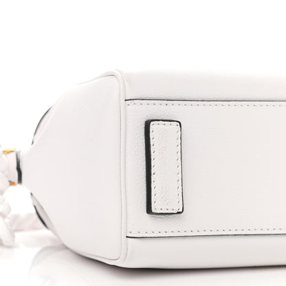 Versace Grained Calfskin Small La Medusa Top Handle Bag White 8 of 12