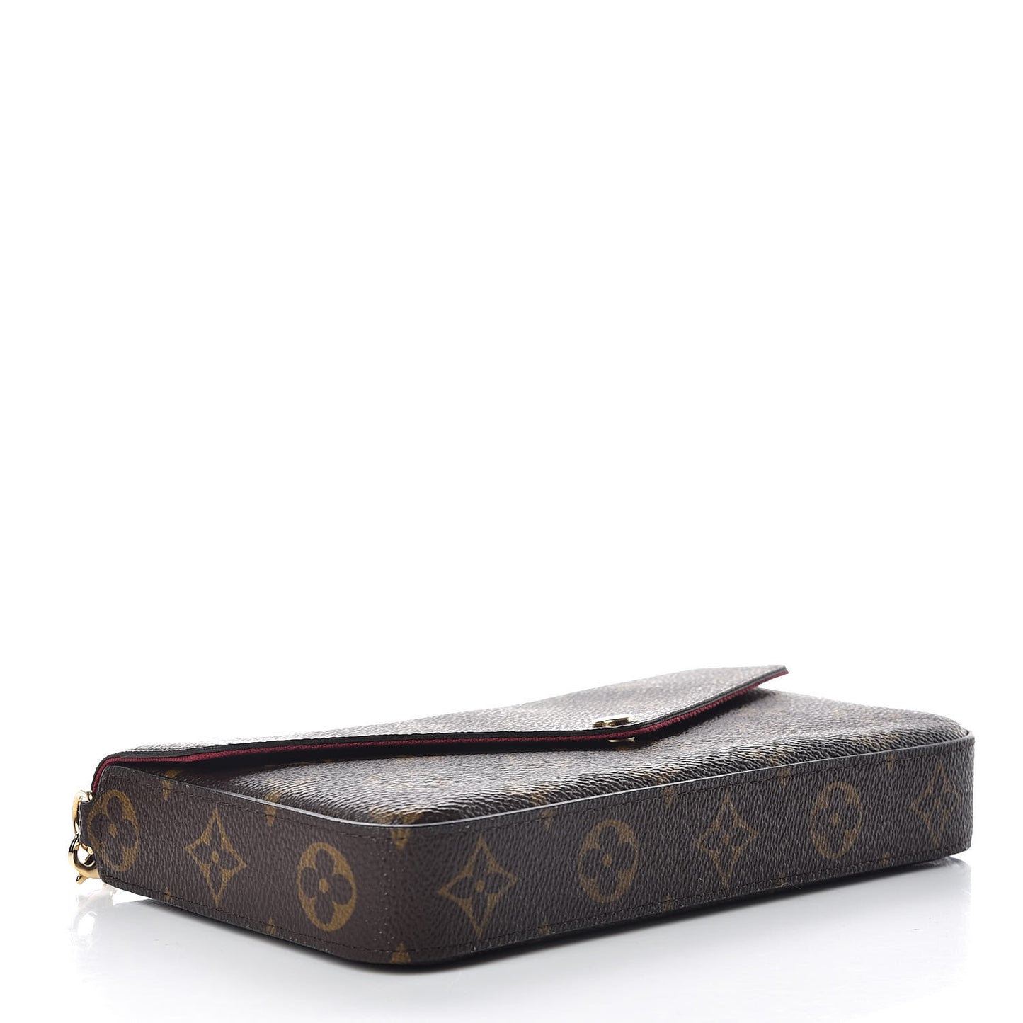 Monogram Pochette Felicie Chain Wallet Fuchsia