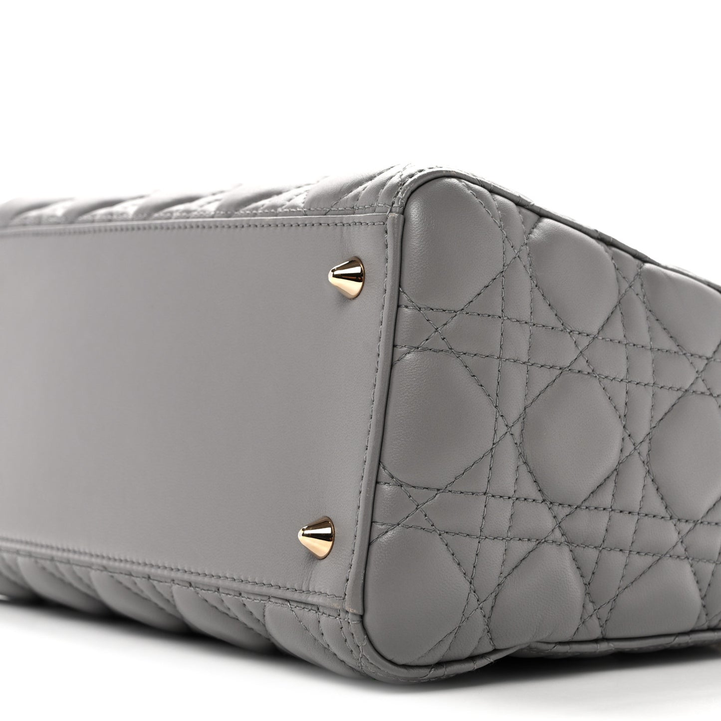 Lambskin Cannage Medium Lady Dior Grey