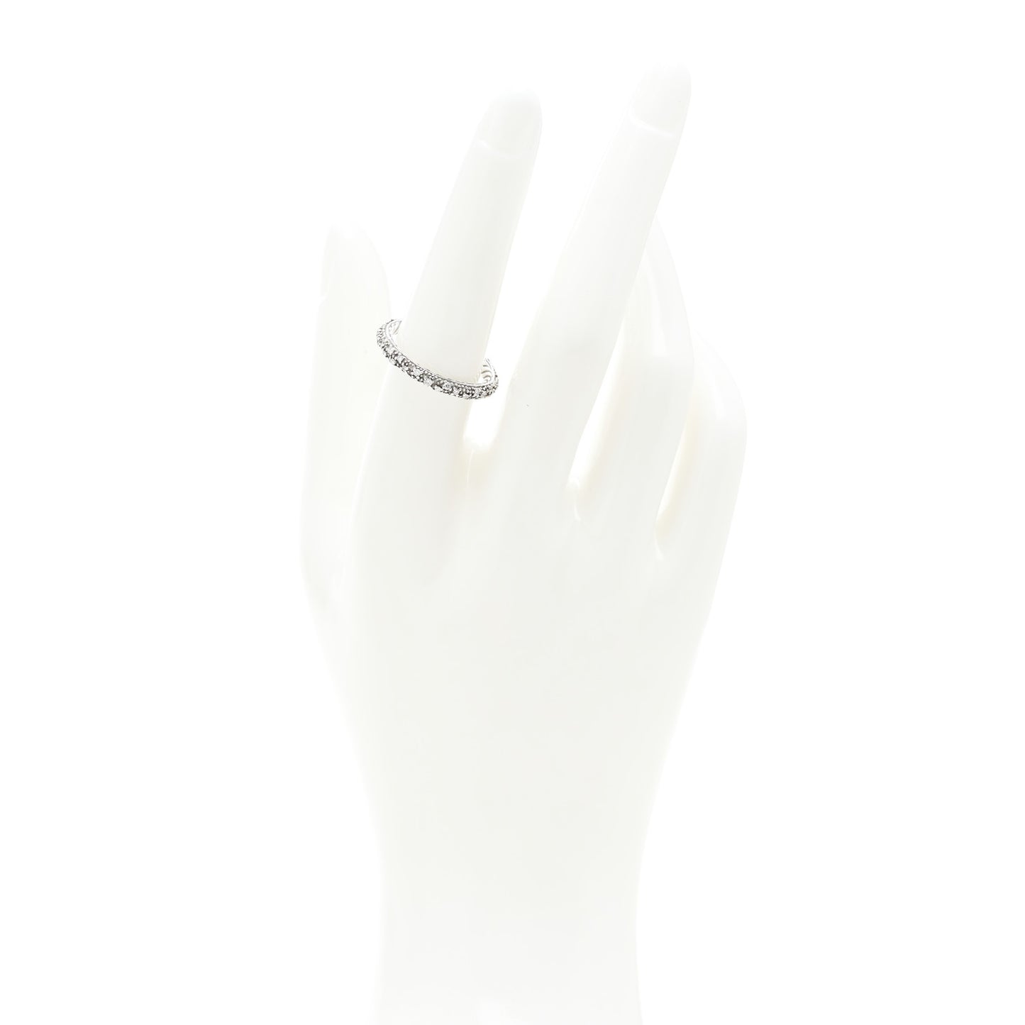Sterling Silver Diamond 3mm Midnight Melange Band Ring 54 7