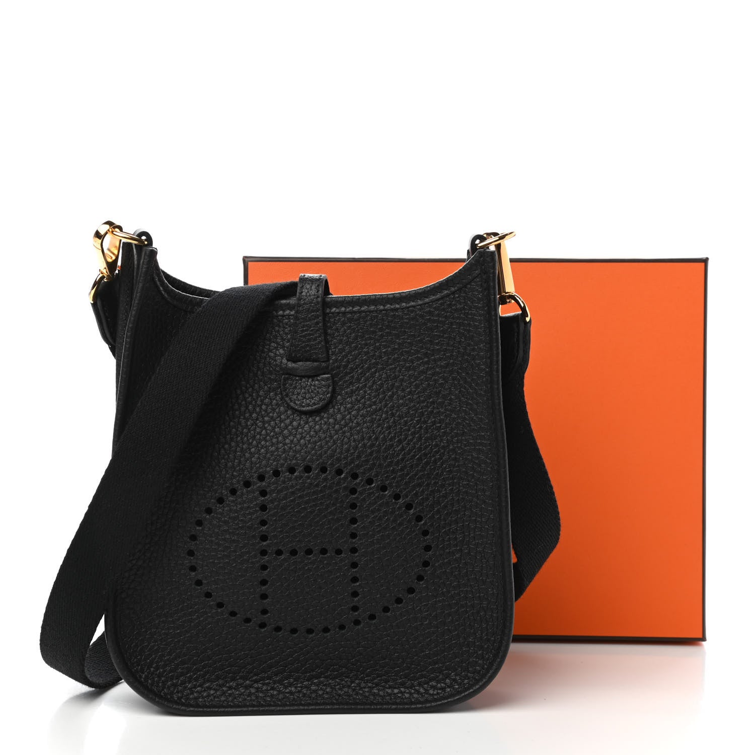 Hermes Taurillon Clemence Evelyne TPM Black 11 of 11