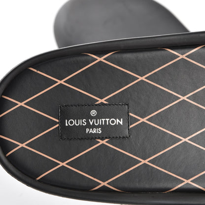 Louis Vuitton Calfskin Monogram Eldorado Flat Mules 40 Black 7 of 8