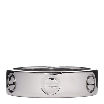 Cartier 18K White Gold 5.5mm LOVE Ring 53 6.25 1 of 4
