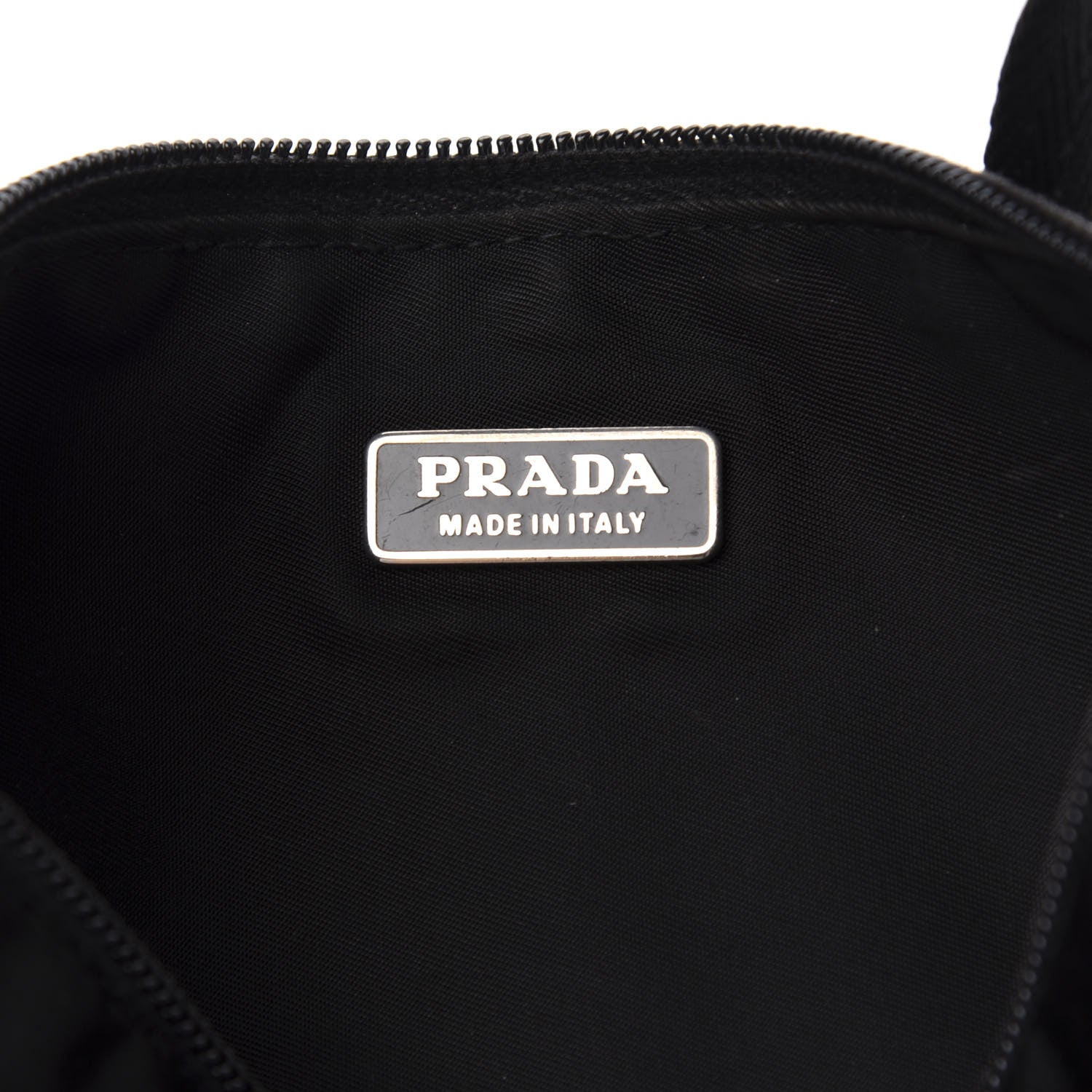 Prada Tessuto Nylon Pochette Bag Black 8 of 10