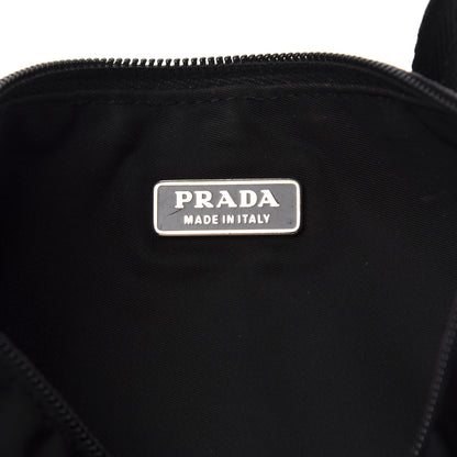 Prada Tessuto Nylon Pochette Bag Black 8 of 10