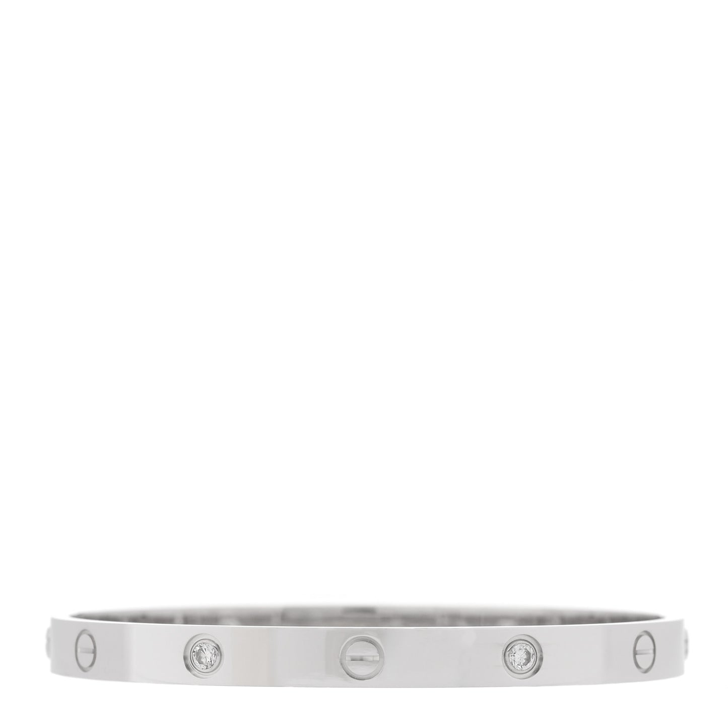 18K White Gold 4 Diamond Love Bracelet 19