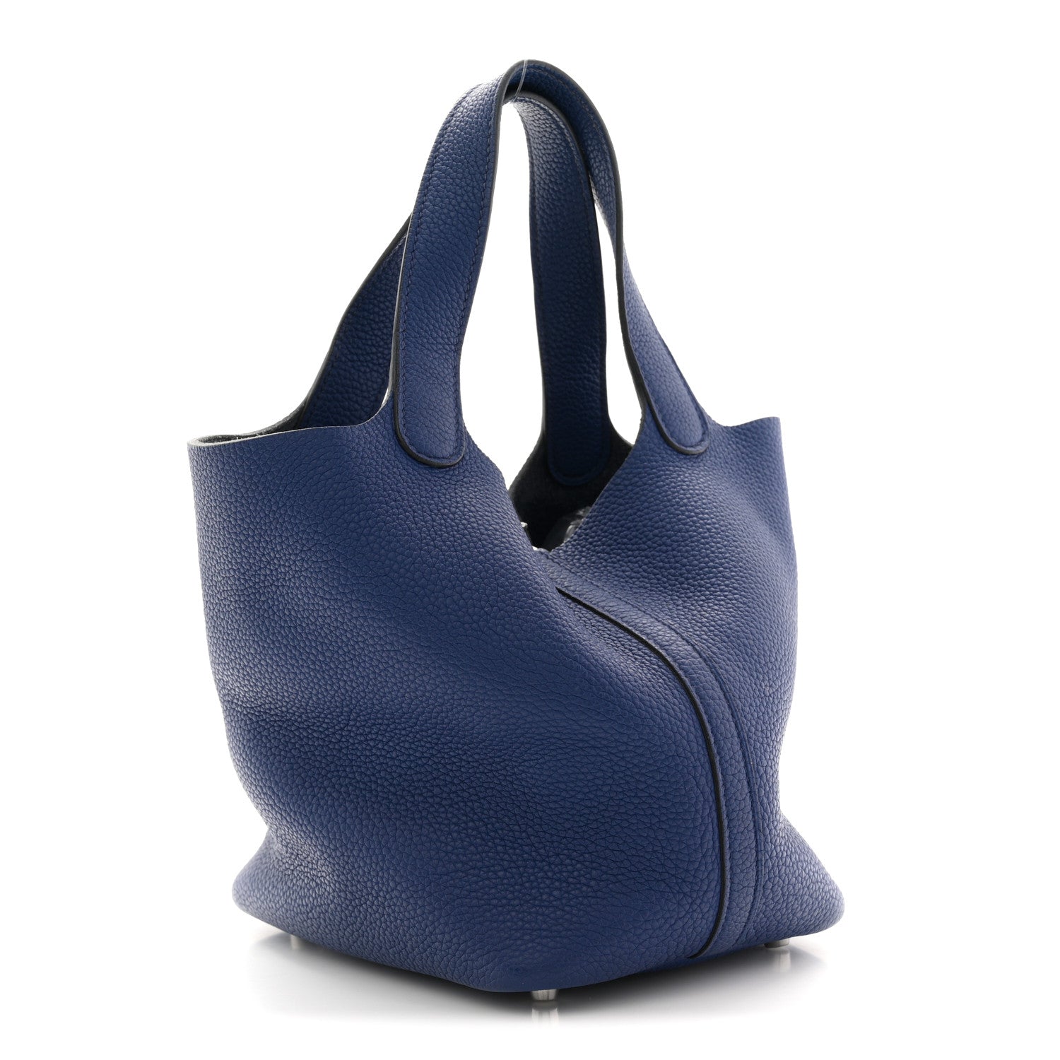 Hermes Taurillon Clemence Picotin Lock 18 PM Bleu Saphir 3 of 11