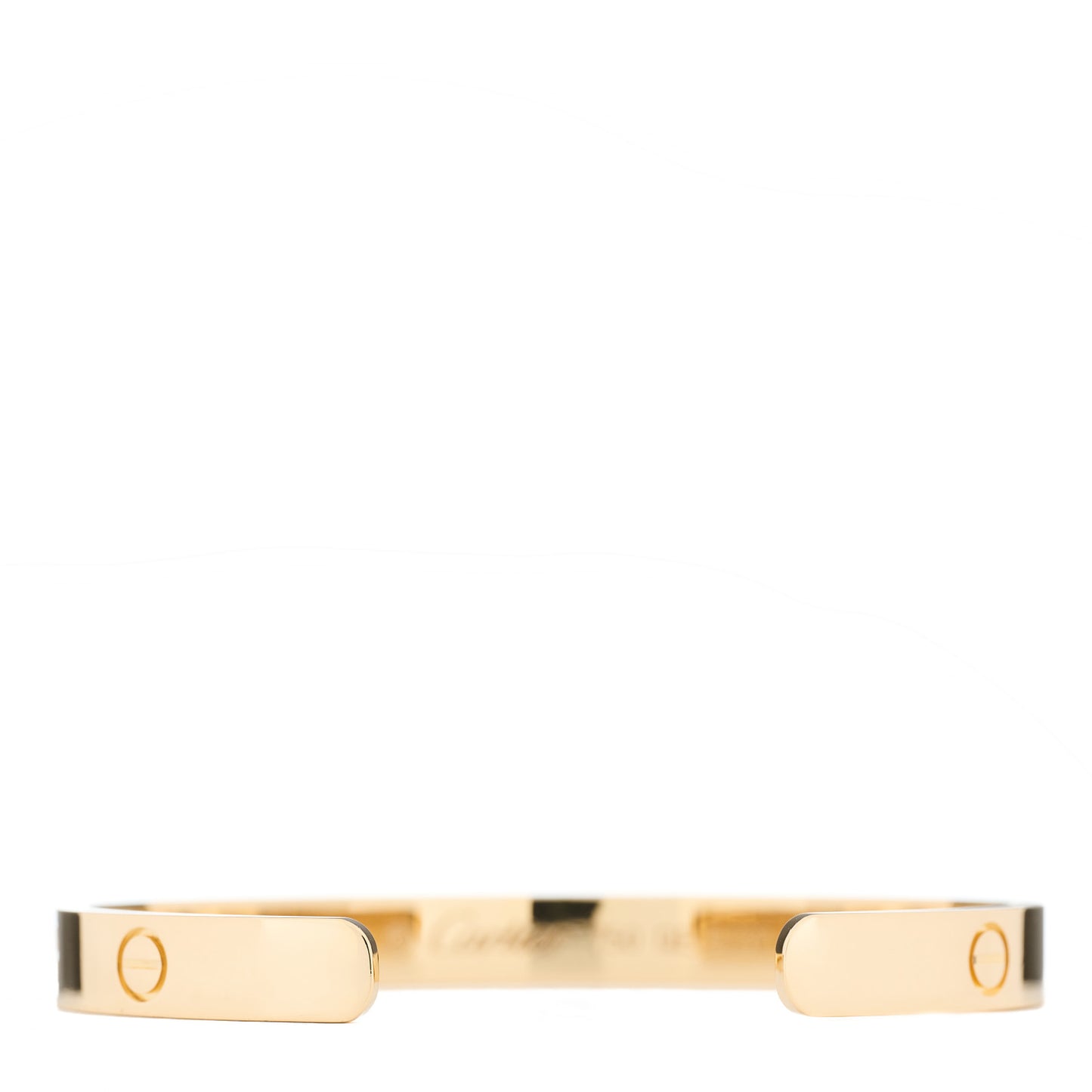 18K Yellow Gold LOVE Cuff Bracelet 17