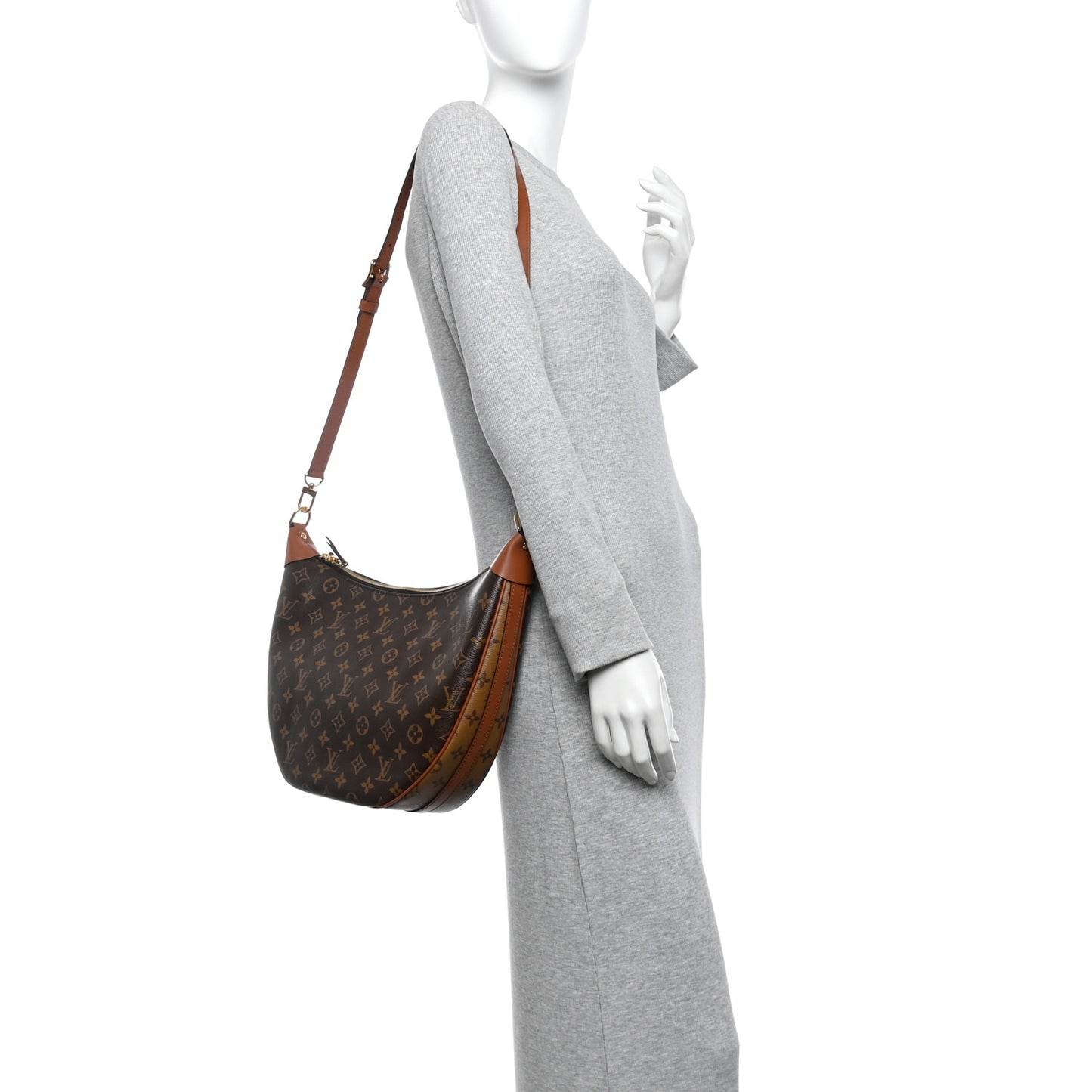 Reverse Monogram Loop Hobo