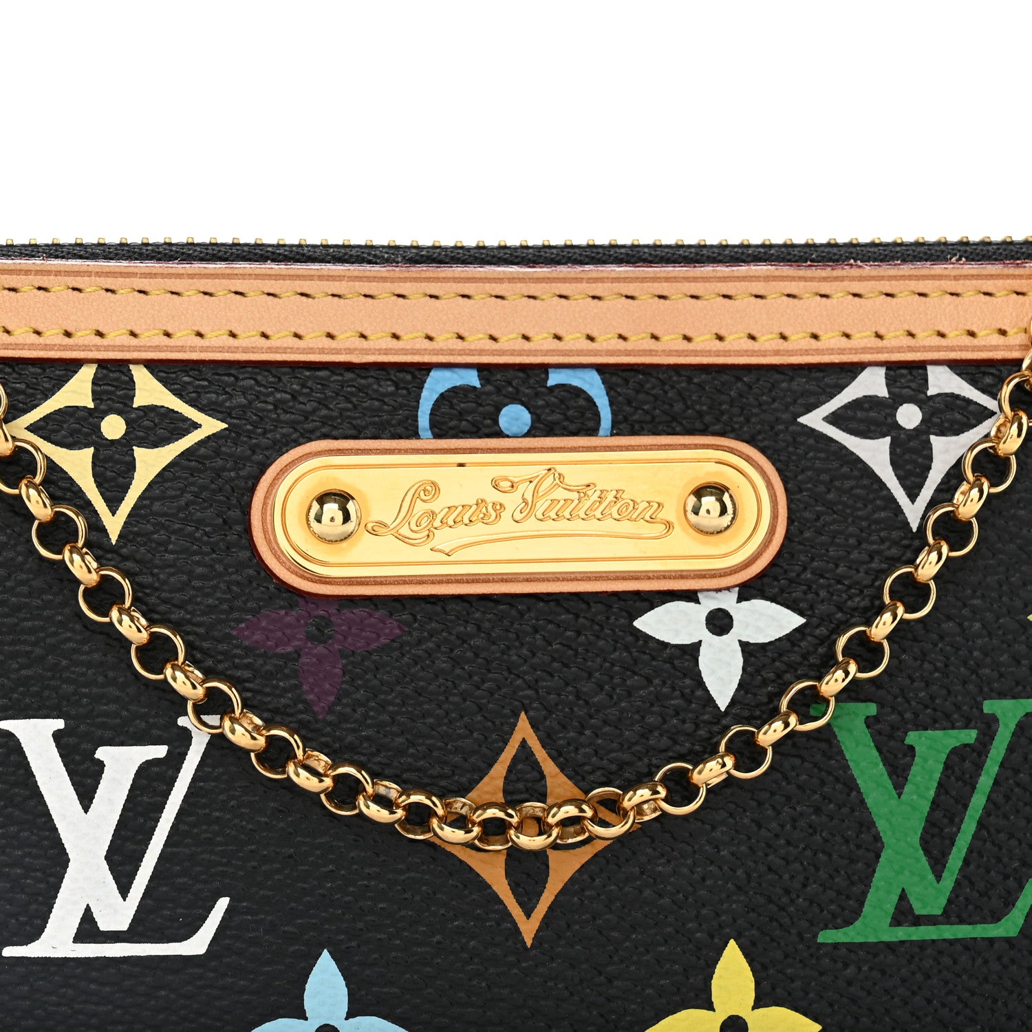Louis Vuitton Monogram Multicolor Pochette Milla MM Black 9 of 11
