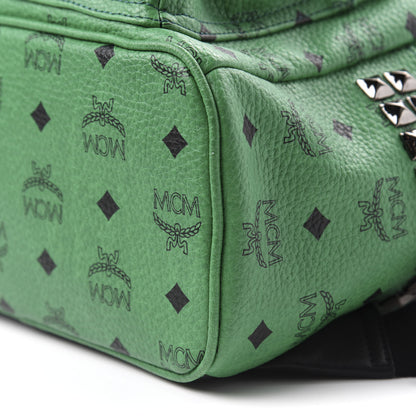 MCM Visetos Small Side Stud Stark Backpack Green 8 of 9