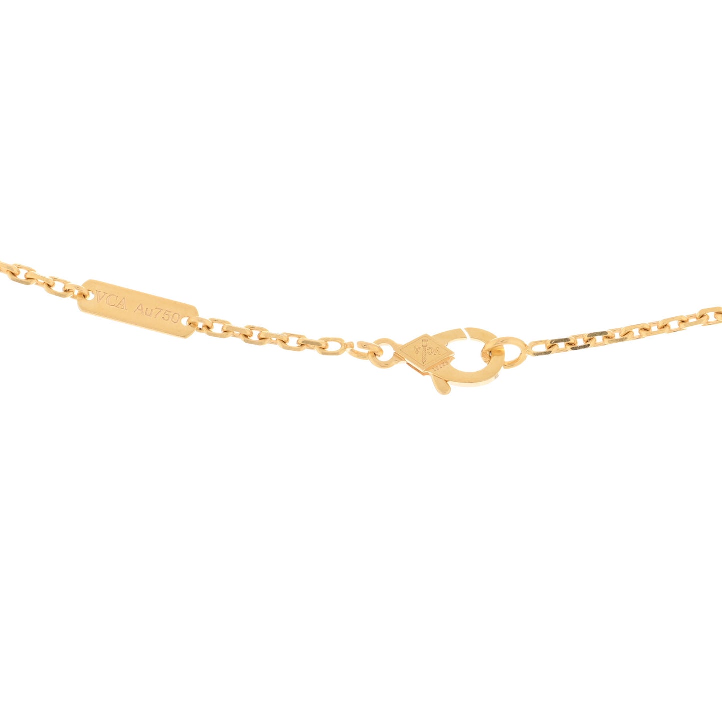 18K Yellow Gold Guilloche Magic Alhambra Long Necklace