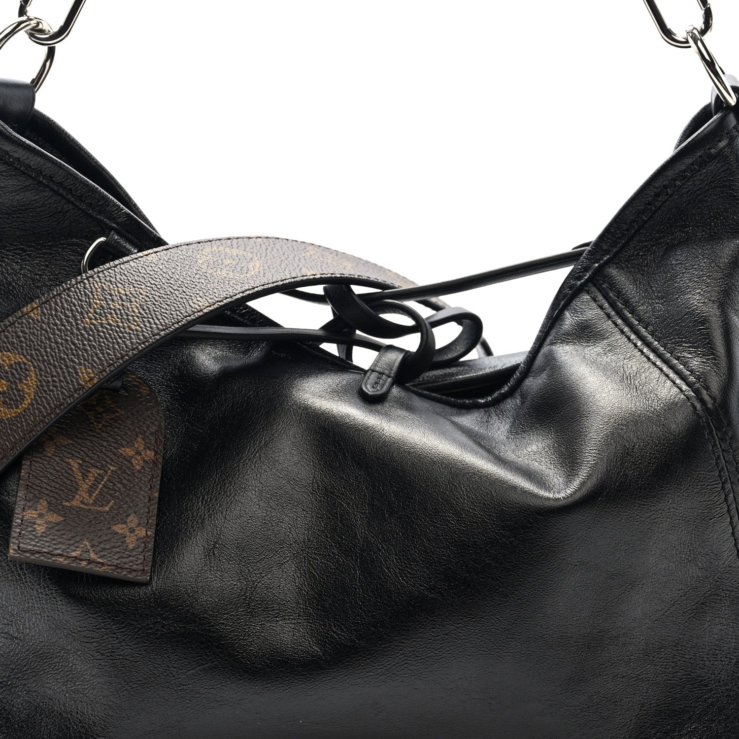 Louis Vuitton Lambskin CarryAll Cargo Vibe PM Black 1826141