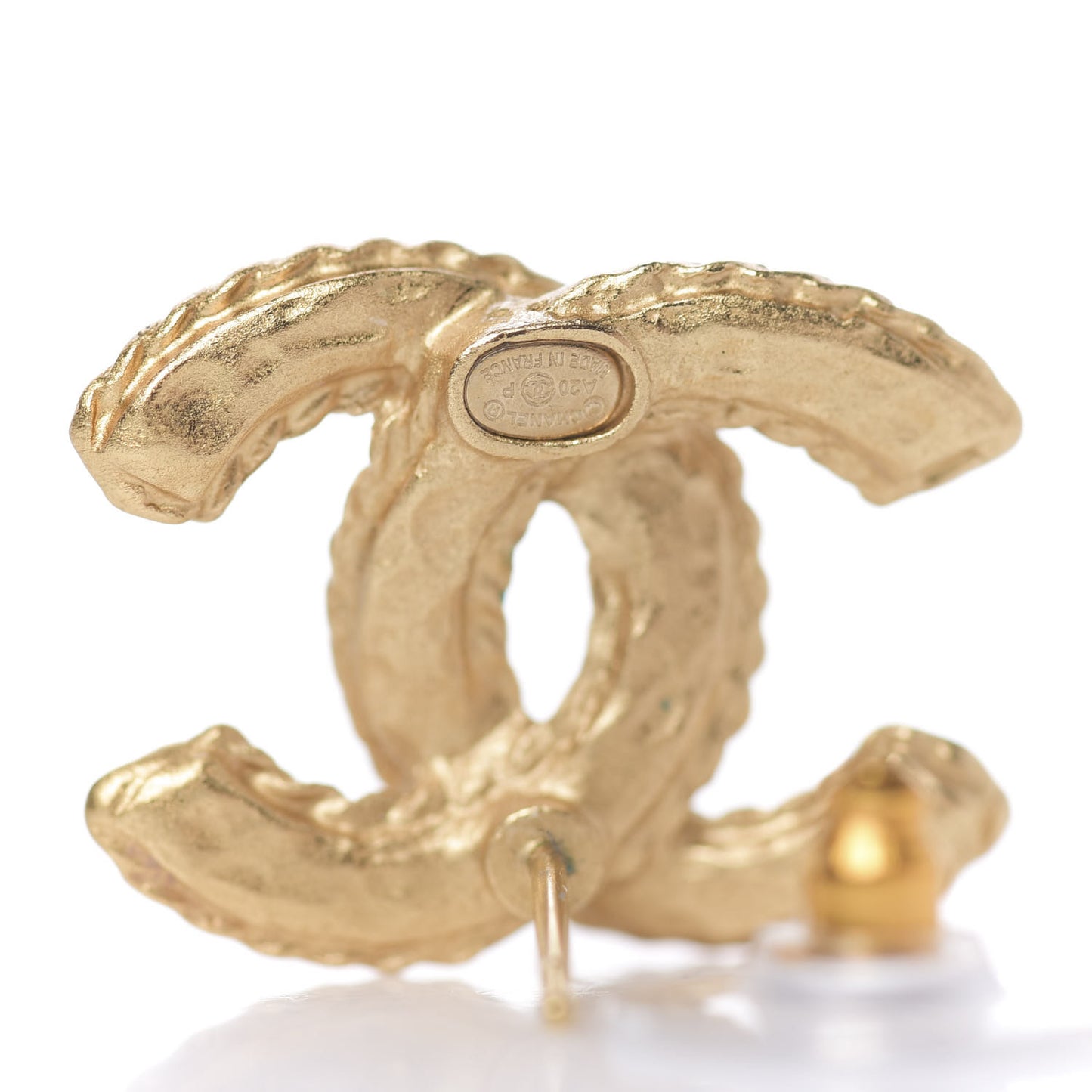 Crystal 90’s Icon CC Stud Earrings Gold
