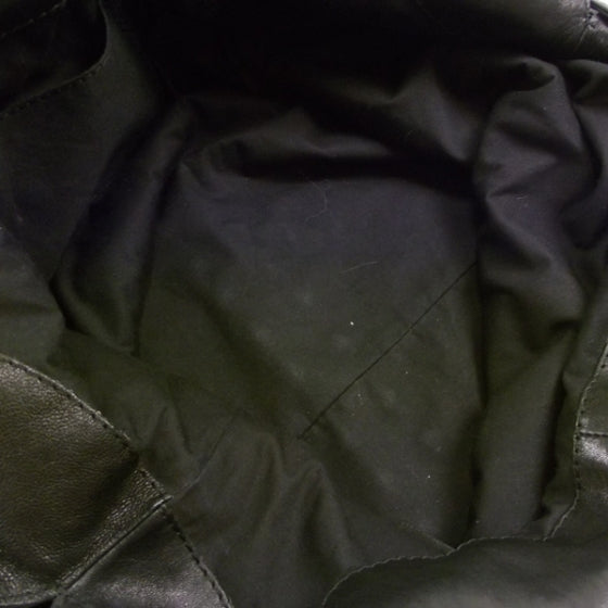 Leather Studded George V Bag Black