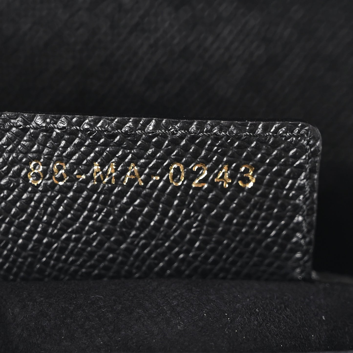 Grained Calfskin Saddle Bag With Strap Black