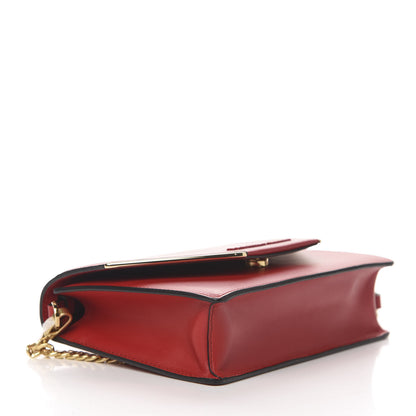 Prada Saffiano Monochrome Chain Flap Fuoco 4 of 9