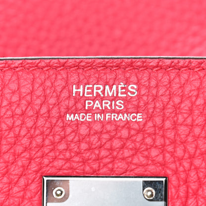 Hermes Taurillon Clemence Birkin 30 Rose Extreme 7 of 10