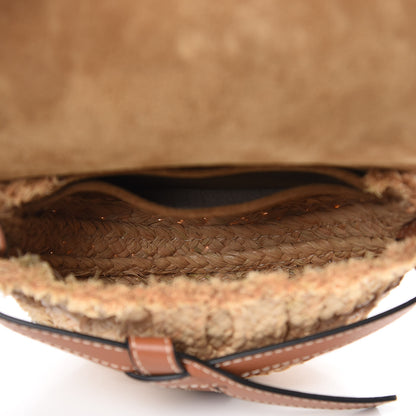 Loewe Calfskin Raffia Mini Gate Crossbody Bag Natural Tan 5 of 7