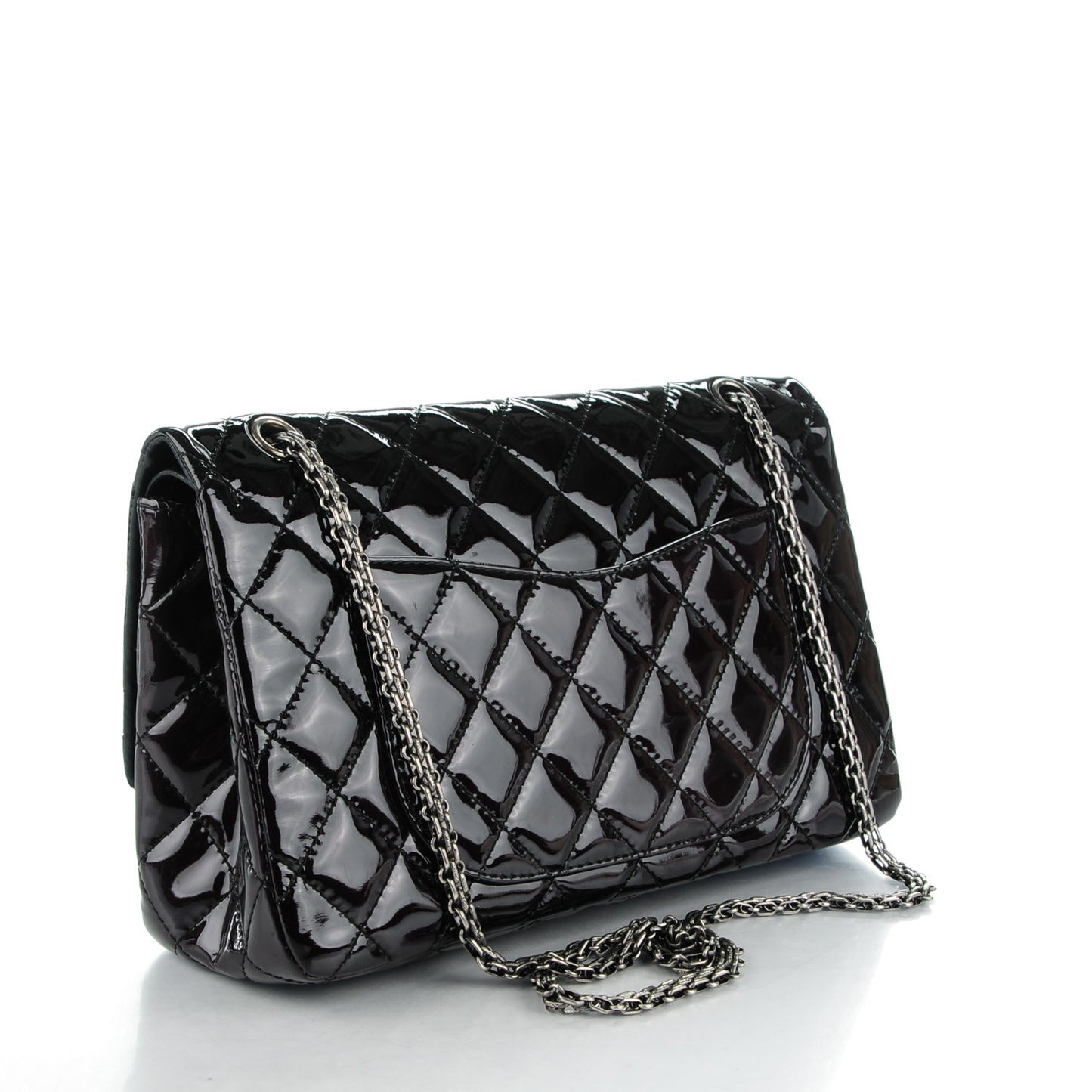 Patent Quilted 2.55 Reissue 227 Flap Black